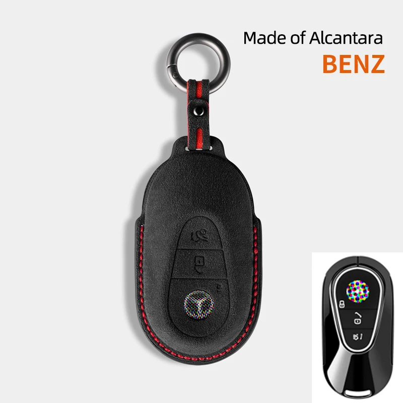 Fashion New suede car key case cover per Mercedes Benz classe C S W206 W223 S350 C260 C300 S400 S450 S500 Key Shell Protector