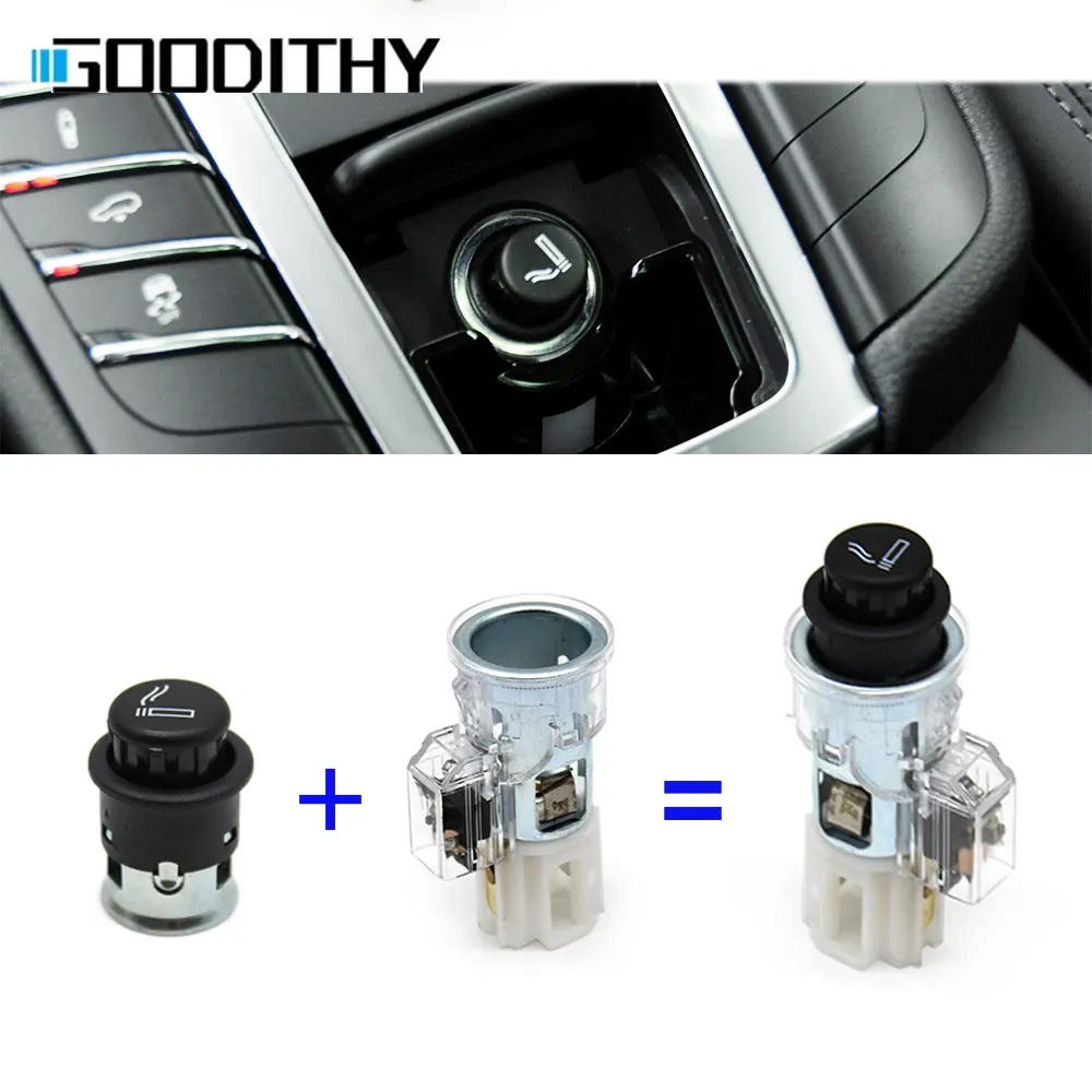 For Porsche Macan 95B Interior Console Cigarette Lighter Socket Plug Replacement 2014 2015 2016 2017 2018 2019 2020 95B857273