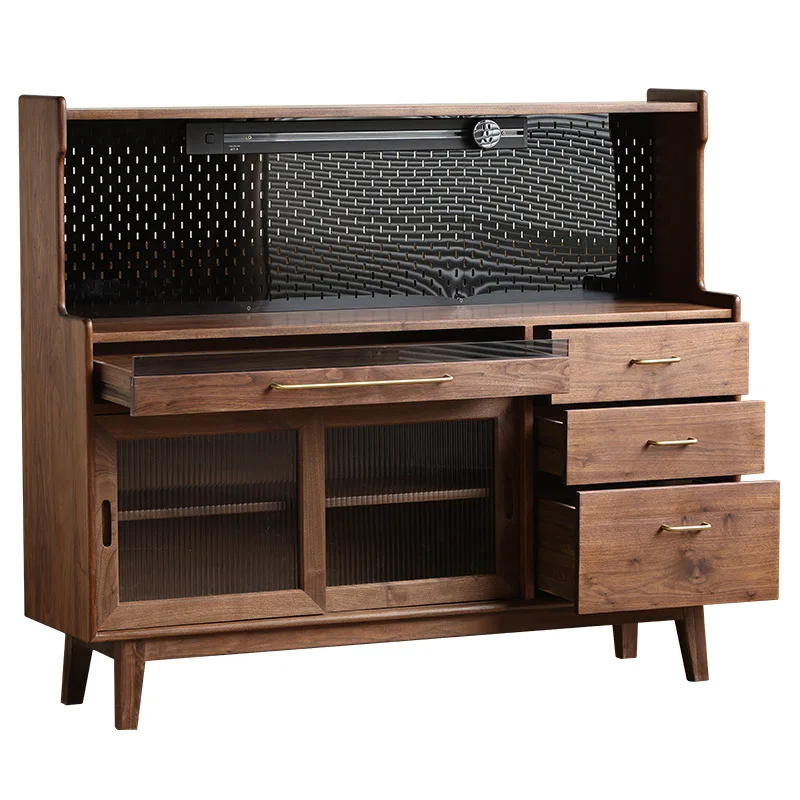 

North American black walnut side cabinet dining side cabinet Nordic simple living room