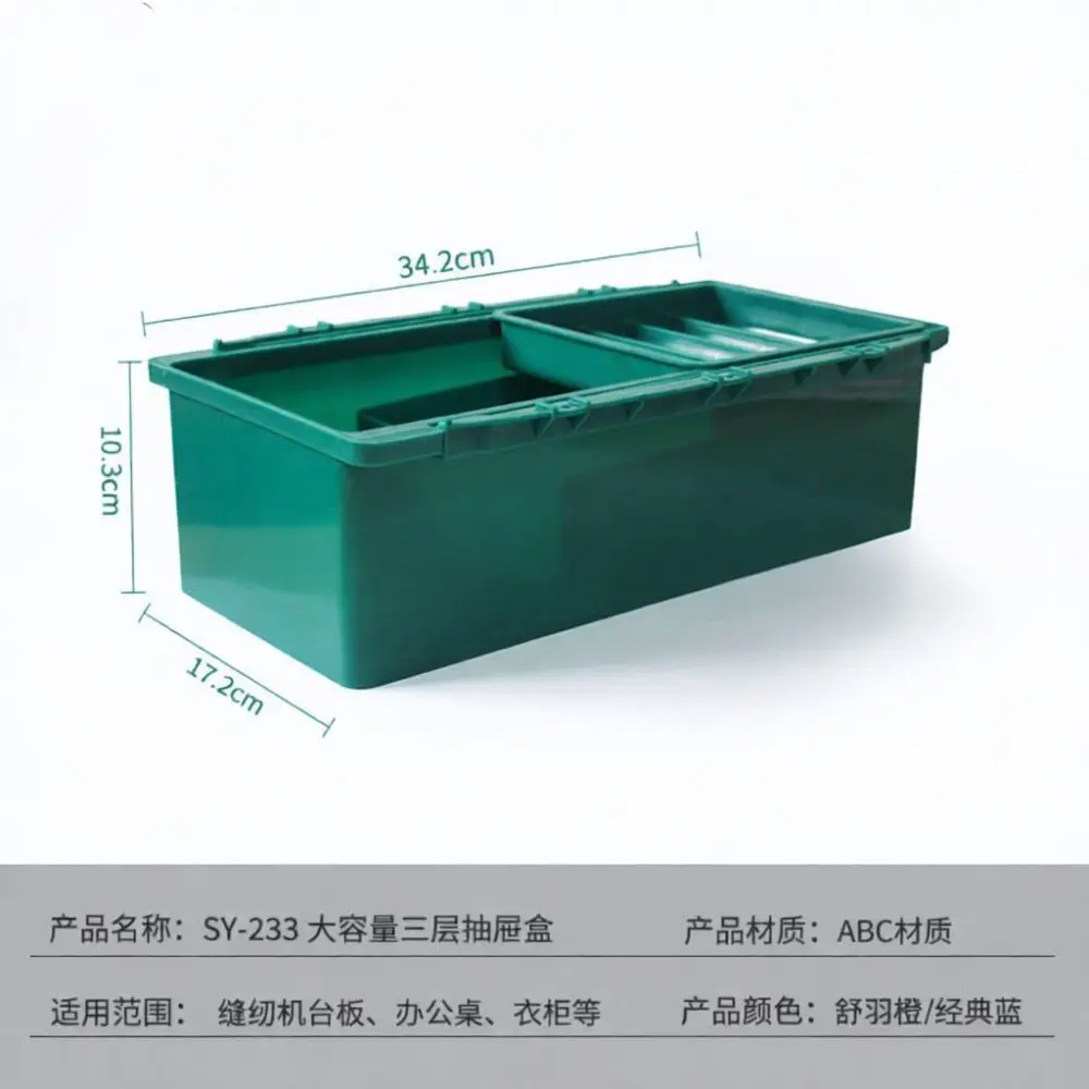 Multi Functional 3 Layer Drawer Organizer Case Sewing Tools Container Plastic Desktop Box For Craft Hobby Household