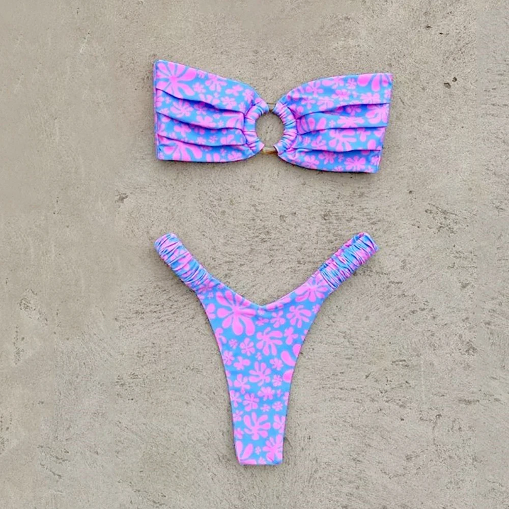 Micro Bikini Push Up Women Swimsuits 2026 Sexy Female Swimwear Brazilian Bikini Set Thong Biquini Swim Suits Print Beachwear view 6