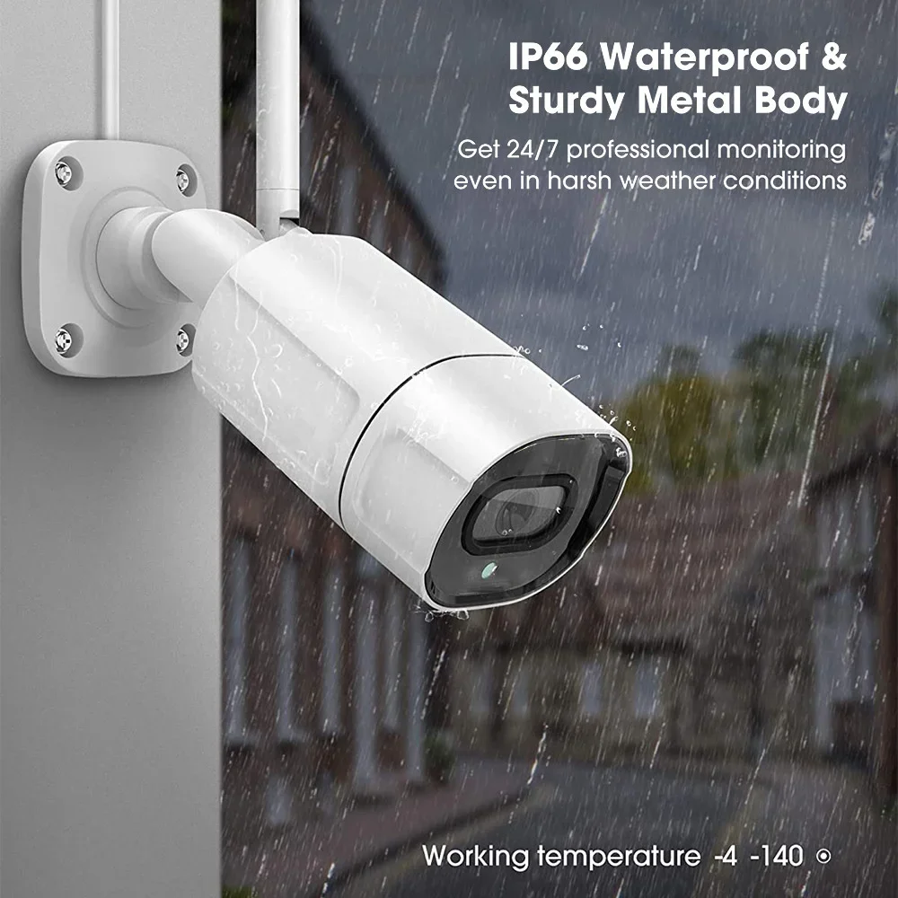 Imagem -03 - Câmera ip com Visão Noturna Infravermelha Vigilância por Vídeo Cctv Matriz Cctv em Destaque 4k Wifi ip 8mp H.265 Onvif Imx415-outdoor