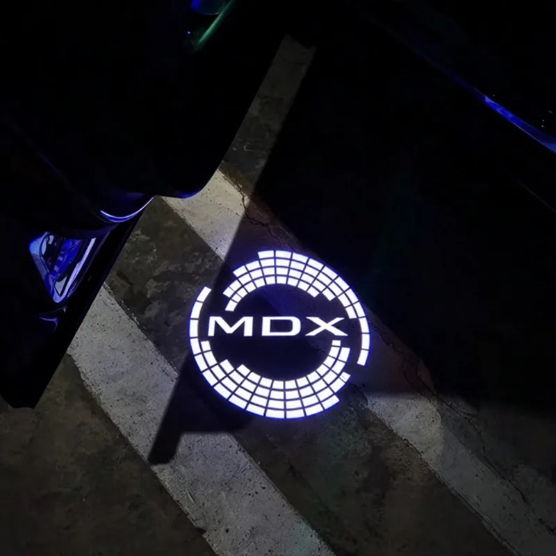 2PCS Led Car Door Opening Warning Welcome Lights Projector Emblem For Acura MDX RDX RLX ZDX TLX TL TSX 2PCS