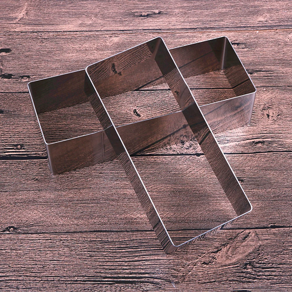 

2 шт., кольцо для мусса для торта из нержавеющей стали, антипригарная форма для выпечки для DIY тортов, пирогов, чизкейков, серебряная форма для торта