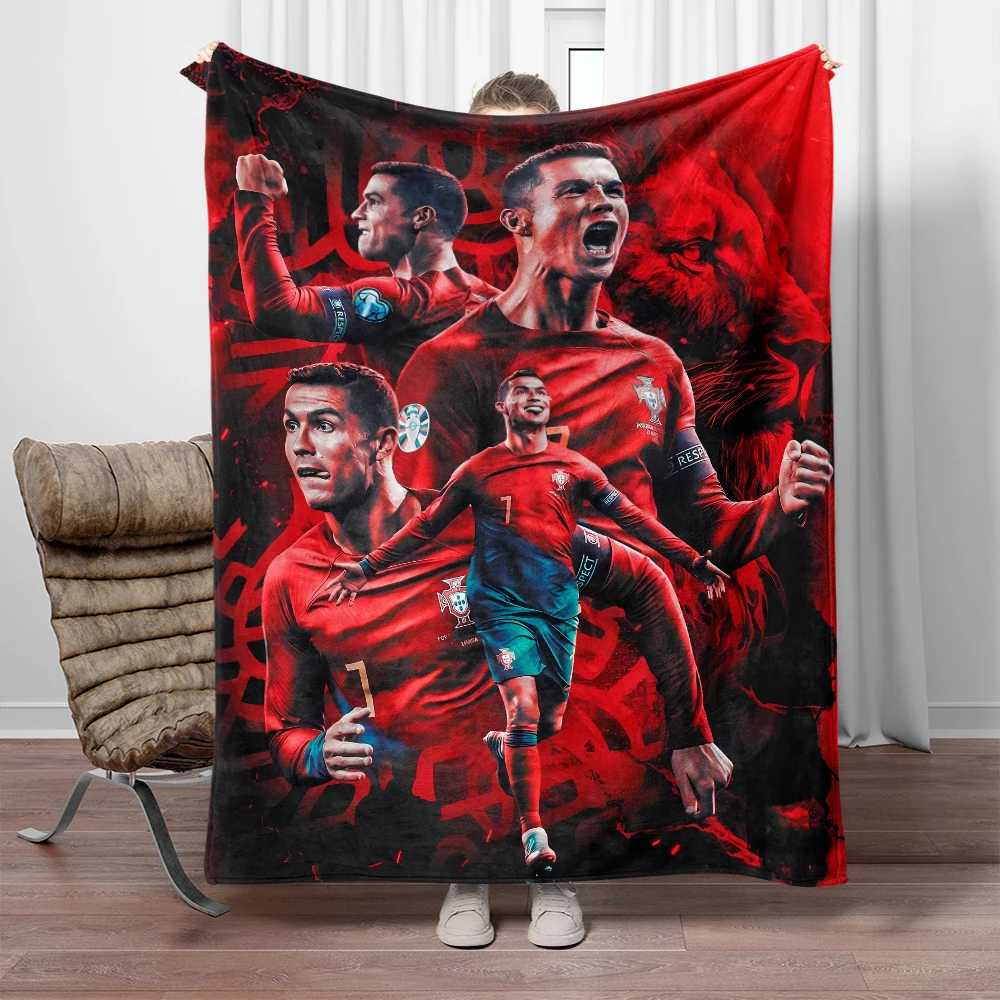 Popular football star Flannel Printed  Blanket, Used for Sofa, Bed, Travel, Camping, Livingroom, Office, Couch,Chair,Home,Gift