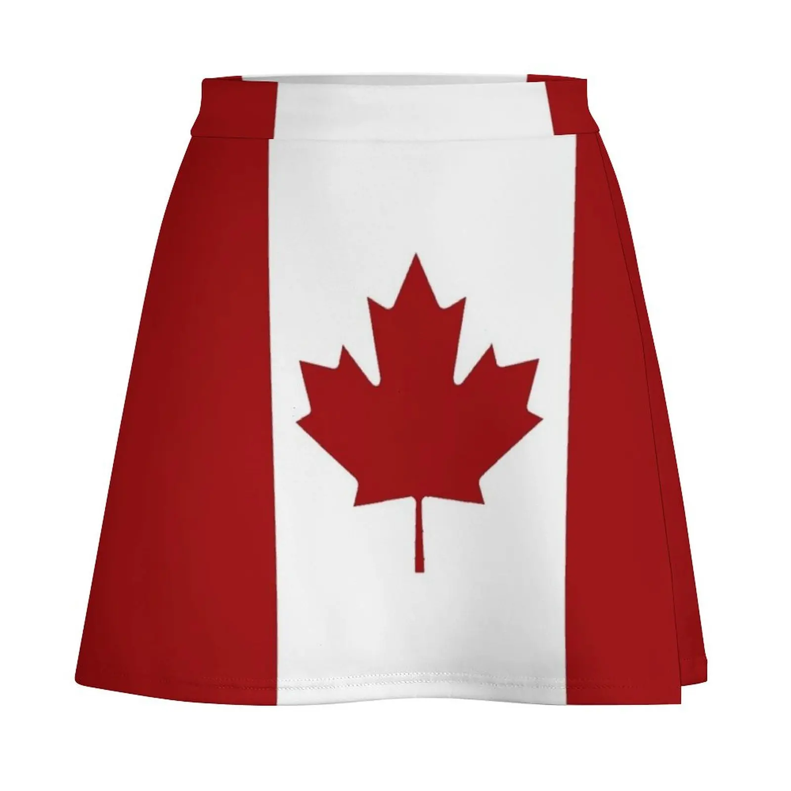 Canada: Canadian Flag (Red & White) Mini Skirt Woman skirt Skirt shorts korean women's clothes Mini