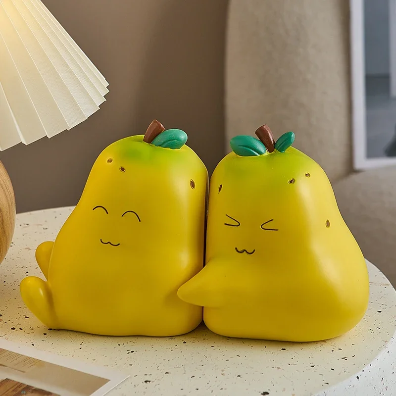 Pineapple Ornaments Cute Bookends Room Study Decorations Bedroom Table Resin Knick-knacks Girls
