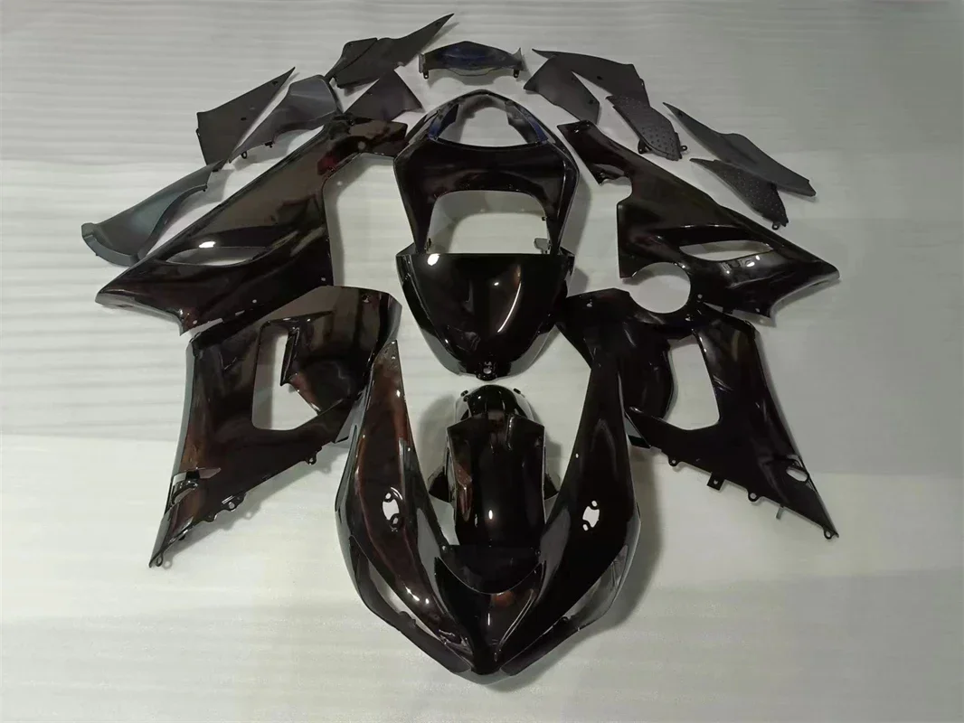 

Body kits for Kawasaki ZX6R fairing kits 2005 2006 all glossy black plastic fairing kits set 05 06 Ninja 636 fairings