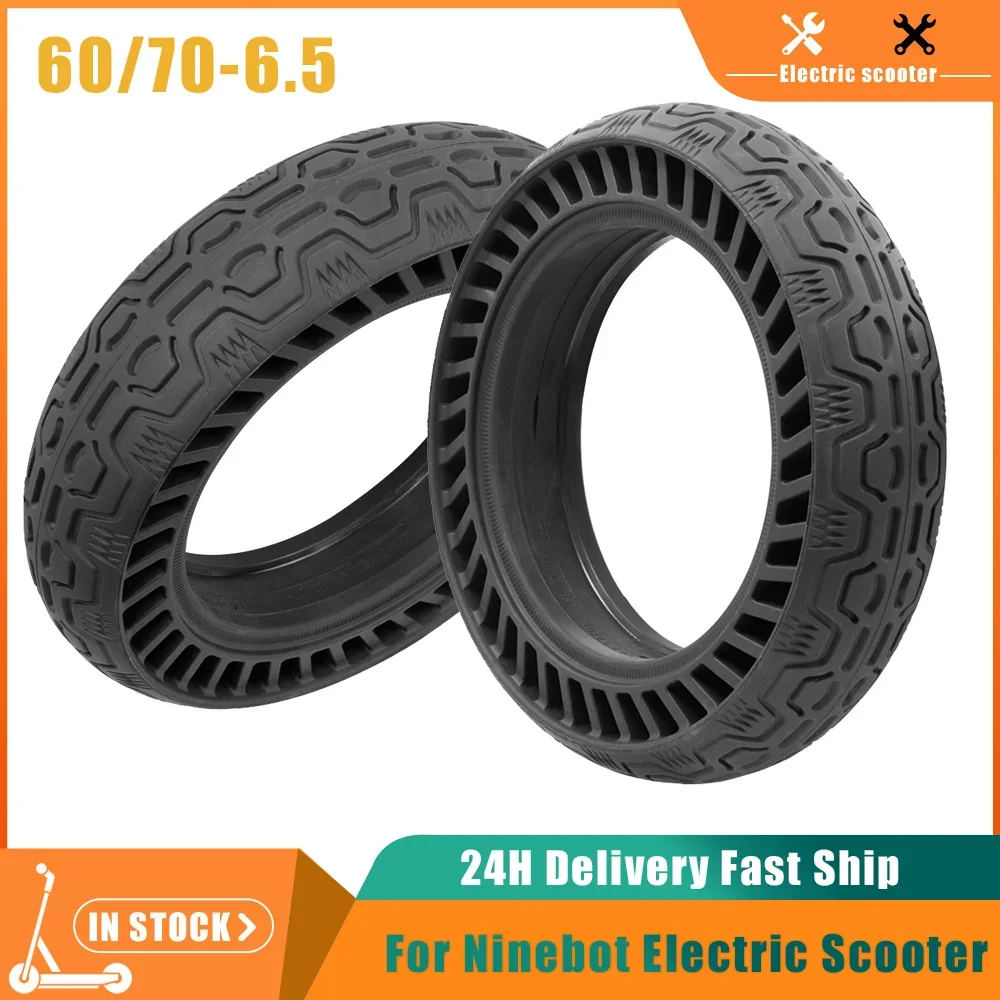 10 Inch 60/70-6.5 Rubber Tire for Segway Ninebot Electric Scooter G30 G30D Kickscooter Front and Rear Solid Tyre Wheel Parts