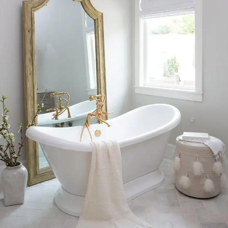 Artificial Solid Stone Acrylic Bathtub Freestanding Soaking Bathtub For Bathroom Hotel