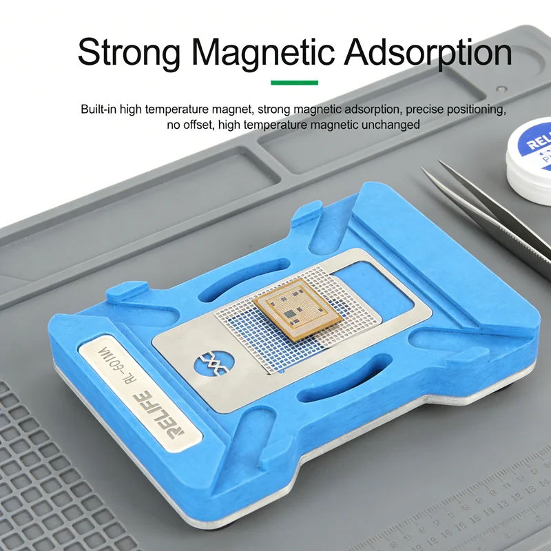

RELIFE RL-601MA IP CPU Tin Planting Platform Set for IP A11-A19 Glue Removal IC Chip Planting Tin Template Fixture Tool
