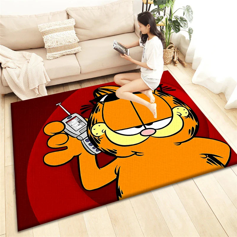 Garfield HD Printed Carpet for children,Living room Bedroom floor mat Kitchen mat Children's Bedroom Mat,bedroom decor