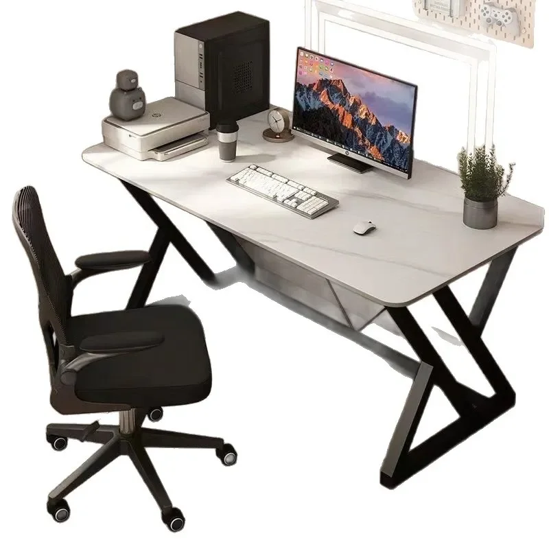 Thickened Stone Slab Computer Desk for Bedroom Study Gaming Home Student Rental House Simple Workstation