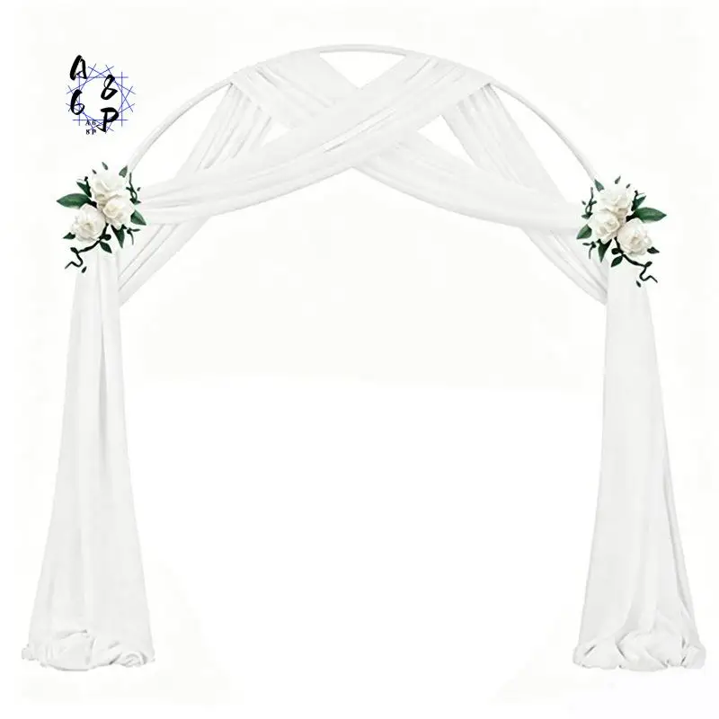 A68P-Wedding Arch Draping Fabric 29.5 Inch X 26.25Ft White Sheer Curtain Drapes For Wedding Ceremony