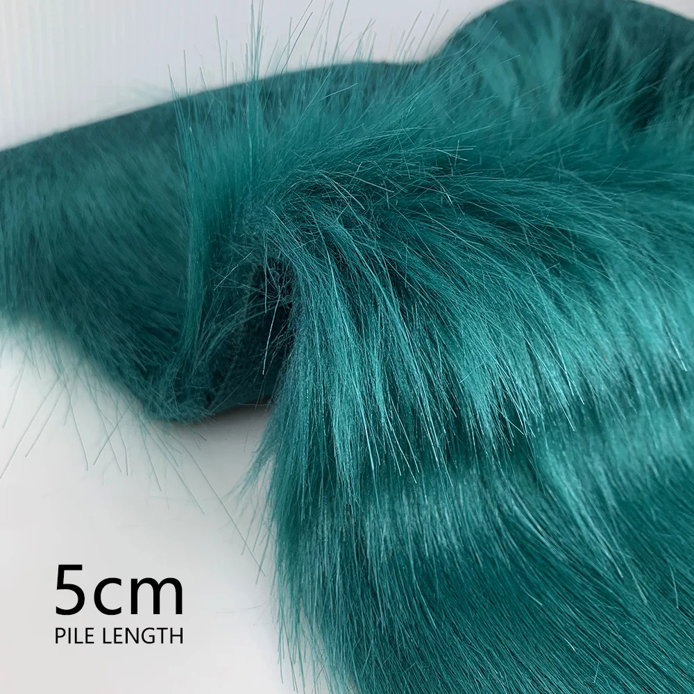 Imitation Fox Fur Plush Fabric 100 Polyester Cosplay Animal Hair 5cm Pile Length Handmade Fabric Jewelry Background Cloth 60cm