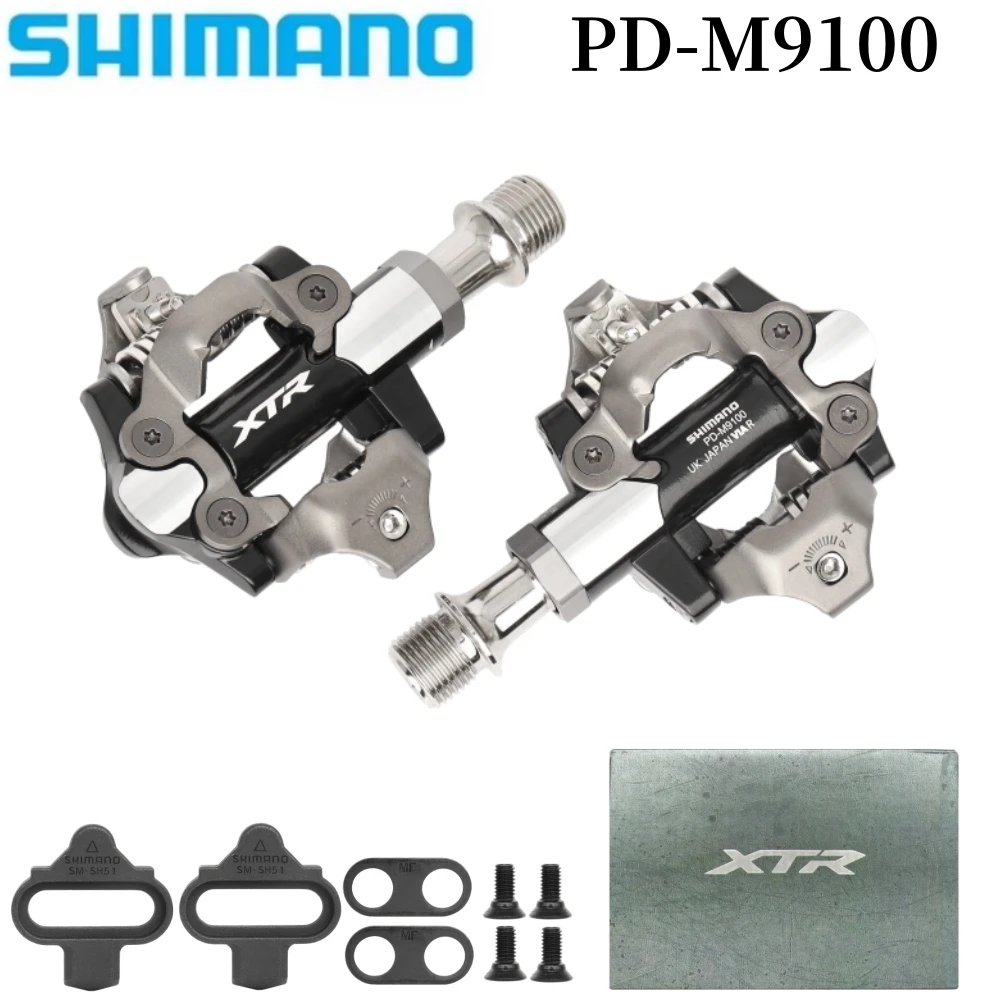 SHIMANO XTR PD M9100 MTB Mountain Bike Pedal Original Self-Locking Pedals With SH51 Cleats Bicycle Part Pedals ﻿