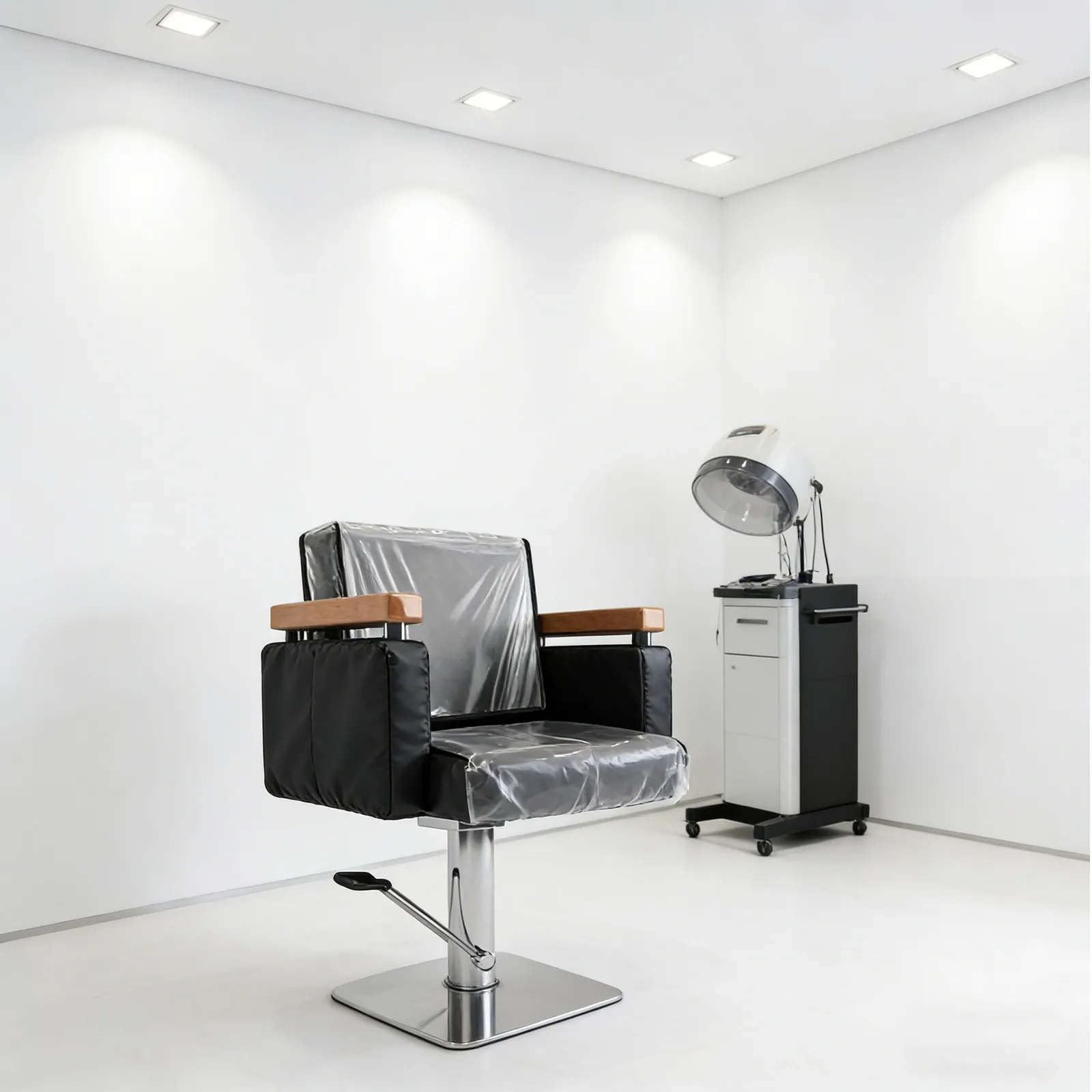 Barber Shop Chair Cover Clear Transparent Back Protector Waterproof Plastic for Salon Stylist Chairs 19x17 Wipe