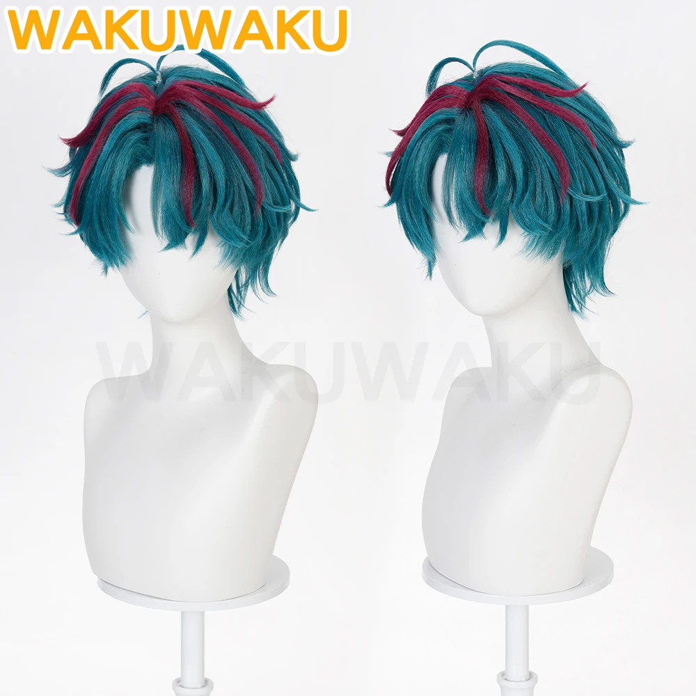 Camille Cosplay Wig Arknights WakuWaku Endfield Men Short 28cm Dying Hair Cosplay Sideburns Heat Resistant Free Wig Cap