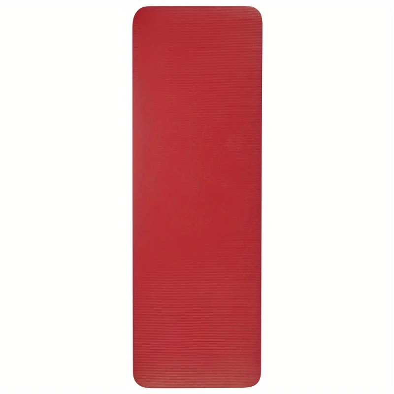 Fitness Yoga Mat, Red, Multi-Use, 72" x 24", Helps maintain comfort during floor exercises, with straps