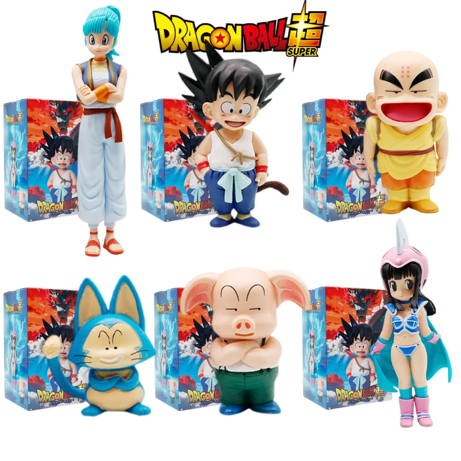 

6pcs/style Dragon Ball Super Anime Figure Son Goku/krillin/Bulma Action Figure PVC Collection Decoration Model Doll Toys Gifts