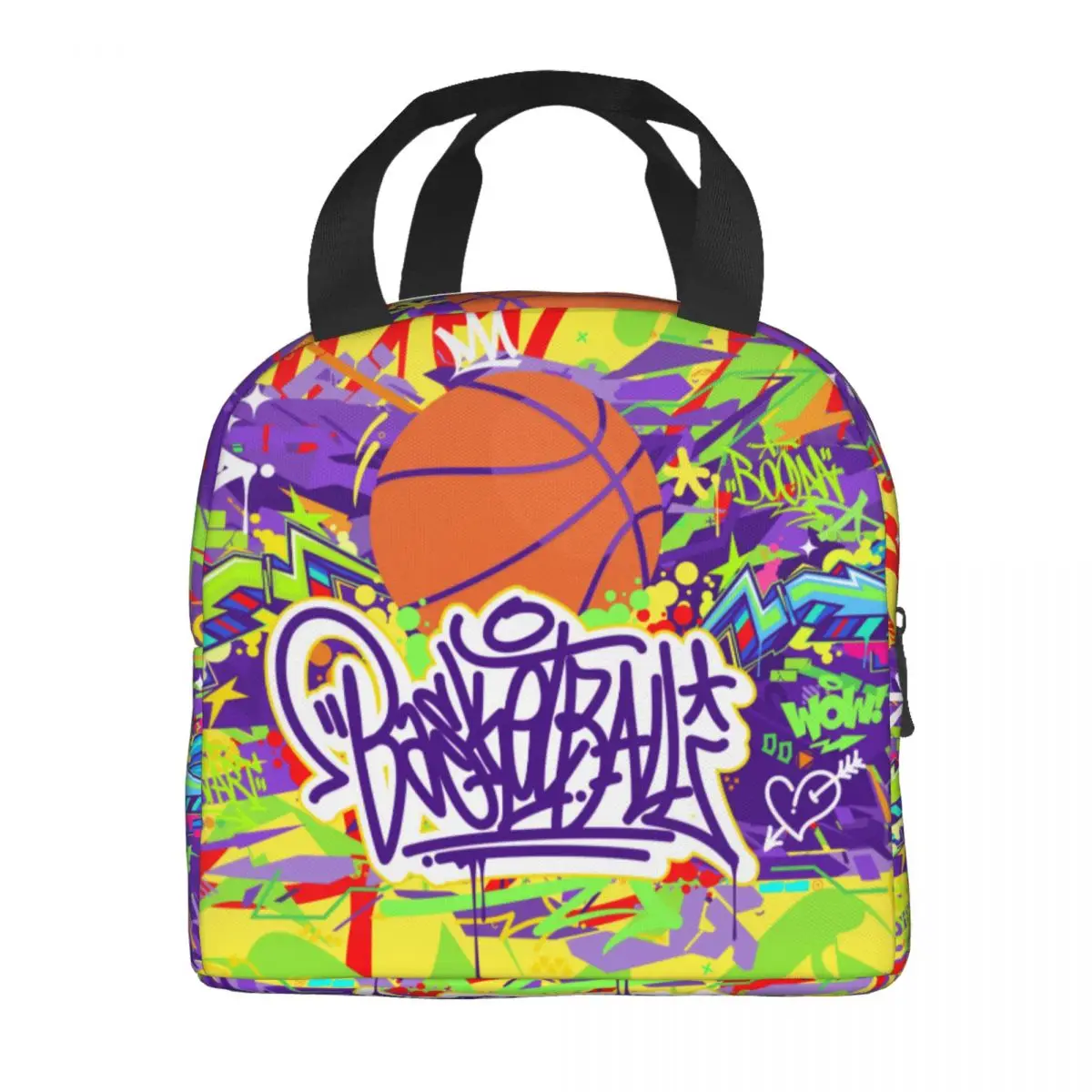 Custom Trendy Hip Hop Urban Street Art Graffiti Style Insulated Lunch Bags for Women Resuable Thermal Cooler Bento Box School