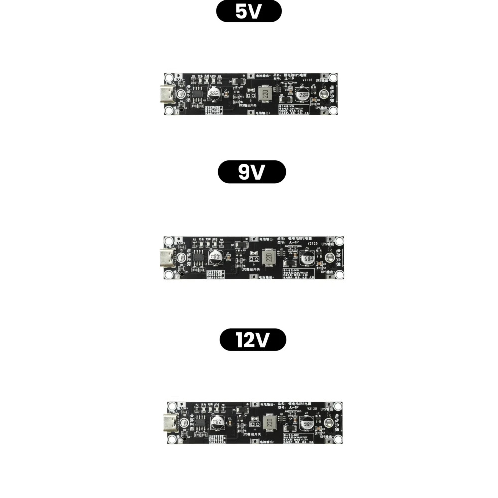 5V 9V 12V 18650 Batteria al litio Step Up Boost Modulo UPS Gruppo di continuità Modulo Carica Scarica Tipo-C