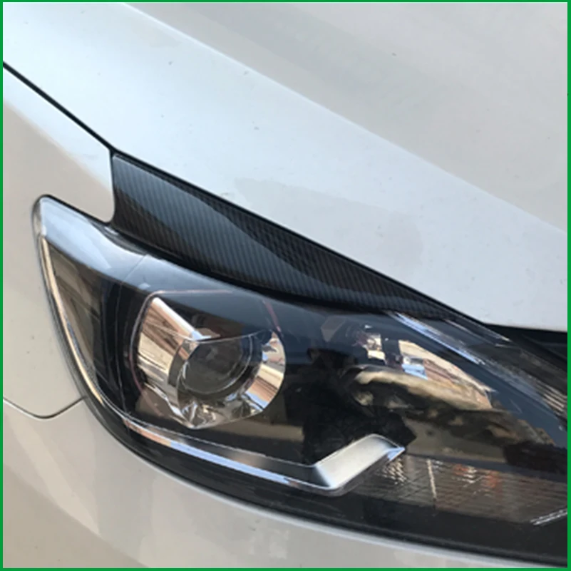 

Car styling Headlight Eyebrow Decorative Head Light Eyelid Cover Sticker Trim For Nissan Sentra 2016-2019 Exterior Auto Parts
