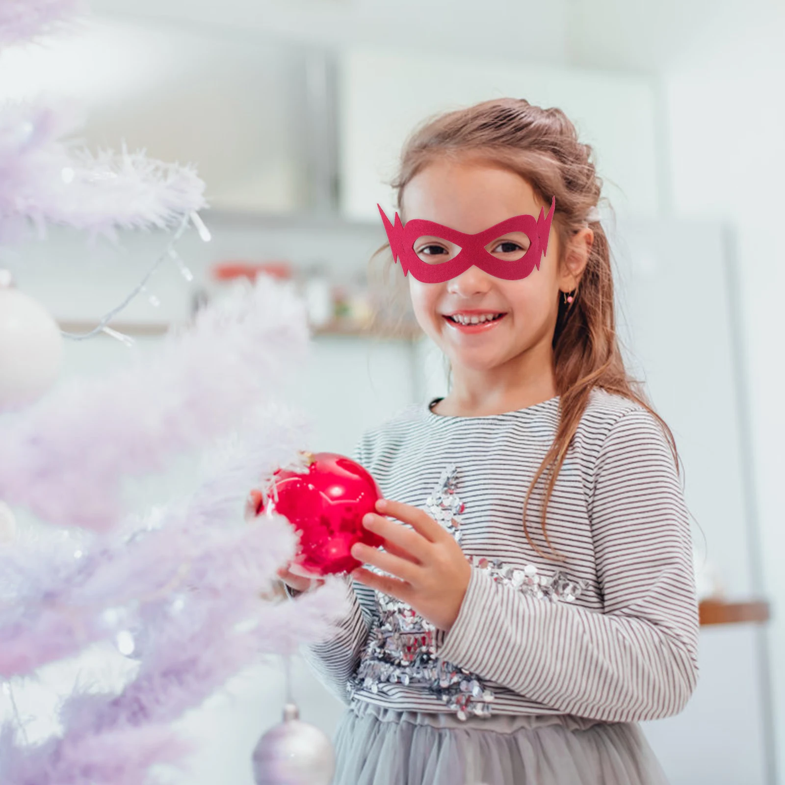 6 قطع من قناع العين نصف وجه للأطفال، أقنعة تنكرية مبتكرة لحفلات الهالوين، أقنعة تنكرية للأطفال، كرة تنكرية #1