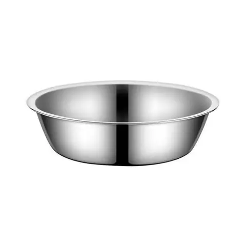 Pet Supplies Large Capacity Dog Bowl Stainless Steel Non-rust Cat Water Feeder Bowls Silver Cat Feeder Puppy
