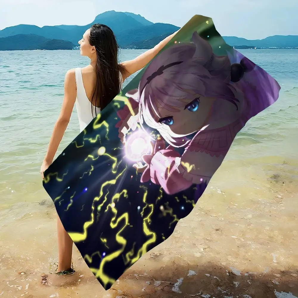 

Miss Kobayashi Dragon Maid Anmie Cartoon Beach Towel Cute Kawaii Room Decor Bath Girls Children Hand Towels For Bathroom Shower