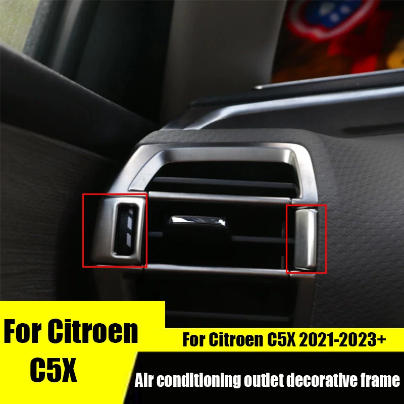 For Citroen C5X 2021 2022 2023 Decorative frame for air conditioning outlet headlight adjustment interior decoration