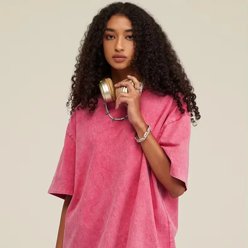 Custom Your LOGO Hip Hop Streetwear Men 100% Cotton T-shirts Oversized Washed Top Tee Unisex Summer Retro Brand Personalized