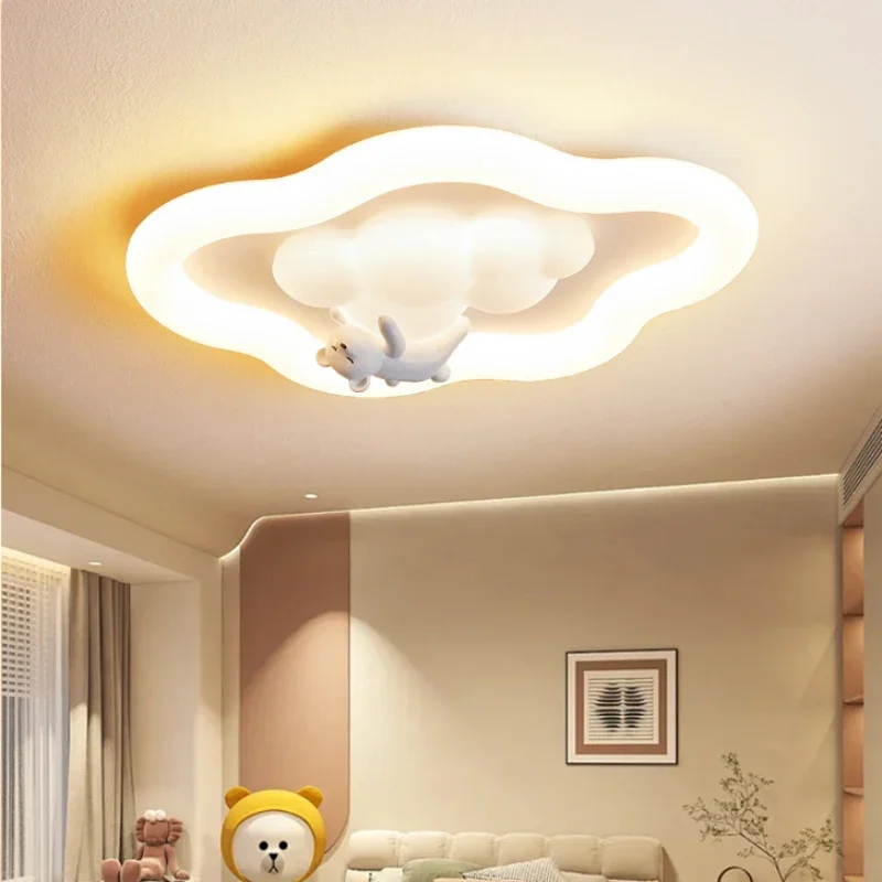 Nordic Creative Cloud LED Ceiling Light Children's Room Ceiling Light Modern Cream Style Nursery Decoration Bedroom Lighting
