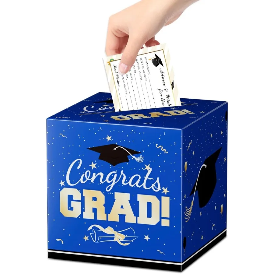 Graduation Party Decorations Graduation Grad Card Box for Graduation Party Favors Graduate Money Boxs for 2025 Graduation Party
