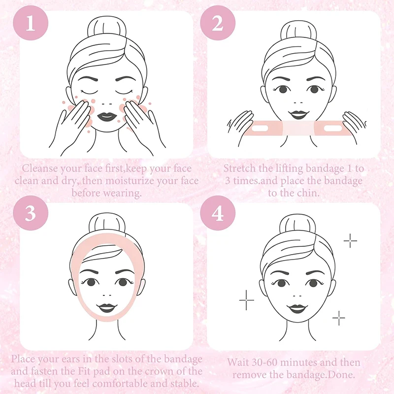 ضمادة تنحيف الوجه على شكل حرف V، استرخاء، رفع حزام الذقن المزدوج، شكل رفع يقلل من ربط ترقق الوجه، تدليك أنحل #6