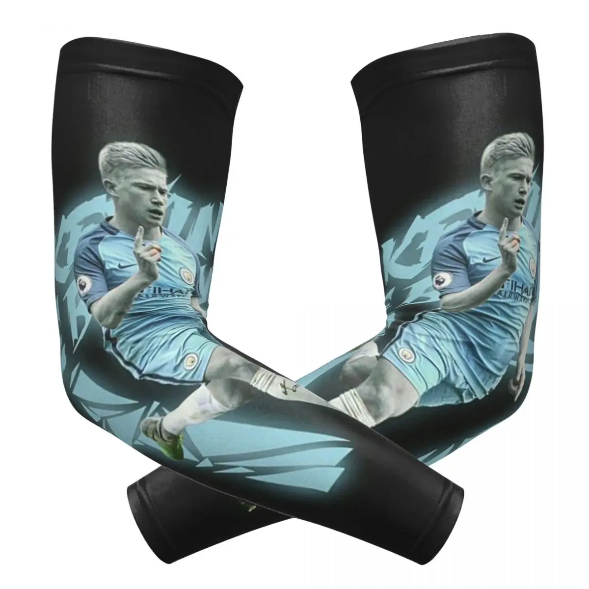 

Kevin De Bruyne Design Открытые нарукавники Защитный чехол от солнца и ультрафиолета Летние велосипедные рукава с татуировкой