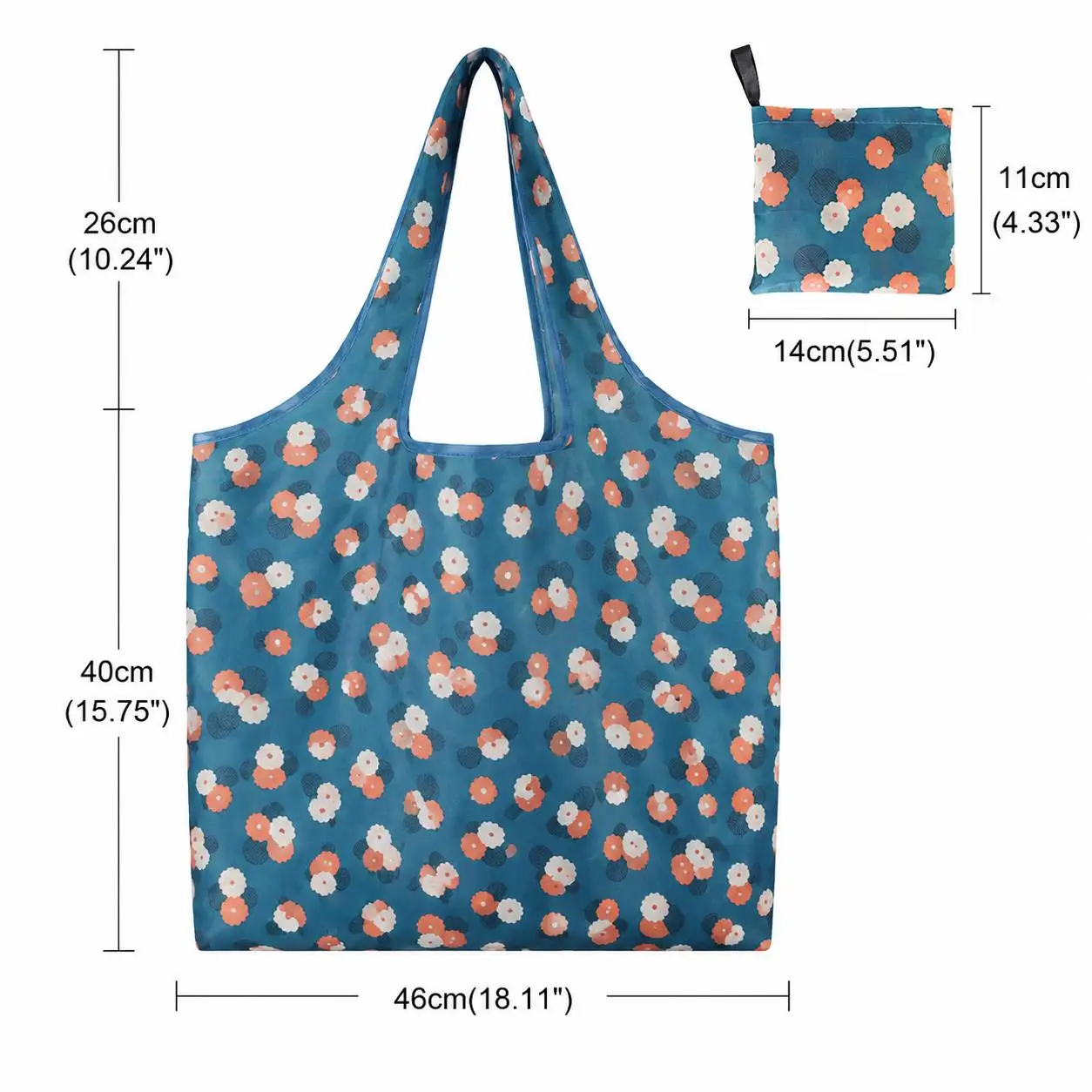 Large Foldable Polyester Shopping Bags, Portable Grocery Handbag, Waterproof Washable Carry Bags 10 Prints Optional GYH