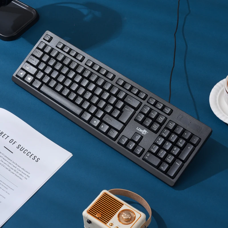 K2 USB Wired Full‑Size Keyboard 104 Keys Office Business Keyboard for PC Desktop Laptop
