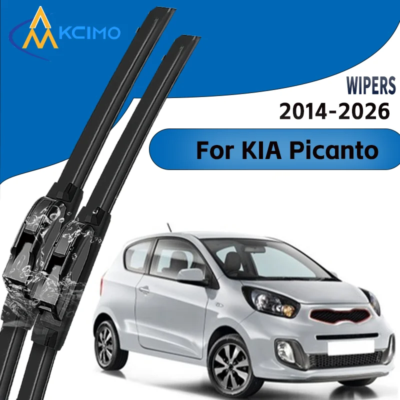 

2 шт. качественных бесшумных черных щеток стеклоочистителя для KIA Picanto II хэтчбек Morning 2014-2026