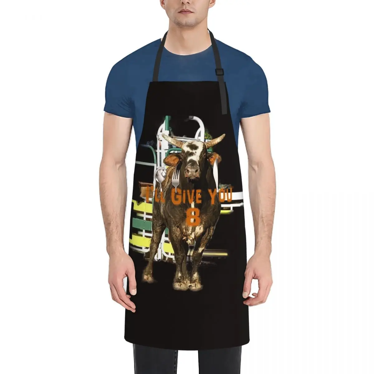 

BULL RIDER, RODEO QUOTES ART AND DESIGNS Apron Kids Home And Kitchen Kitchen accessories Men's Kitchen Apron