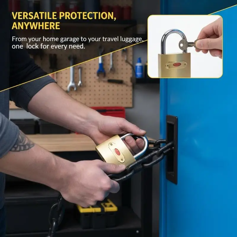 Waterproof Smooth-Key Padlocks 20/25/32mm Sturdy Security Lock for Home Cabinet Luggage Gym Locker
