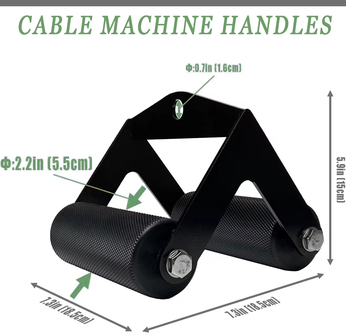 V Bar Cable Machine Attachments, Upgraded LAT Pulldown Attachments, Double D Handle, Gym Handles for Weight