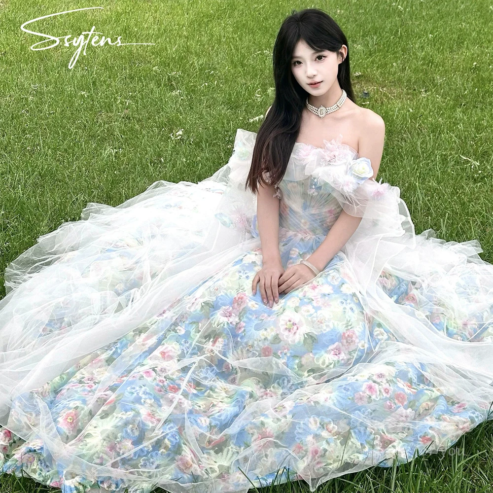 SSYTENS Puffy Evening Party Dress Fresh Fairy Flower Birthday Ceremony Stage Perfermance Customized Fancy Special Occasion Gowns