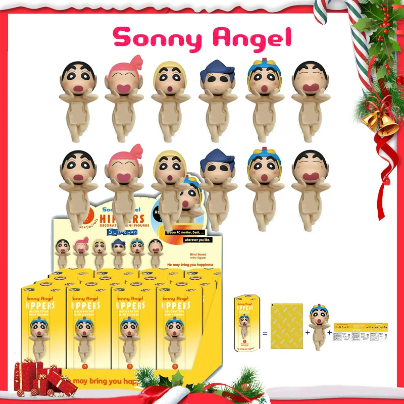 Sonny Angel Shin Chan Face Support Anime Figures Ornaments Toys Fans Children Christmas Gift