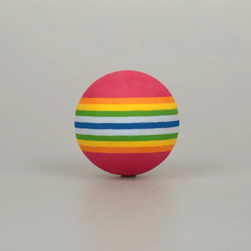 1~10PCS diameter 63mm 2. inch Rainbow EVA Foam Ball Golf Practice Indoor Training Aid Soft Golf Training Ball Child pet toy