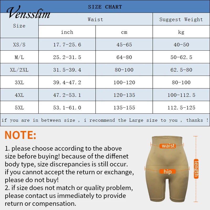 Vensslim Push Up Butt Lifter Women Slimming Pants Shapewear Tummy Control Panties High Waist Trainer Body Shaper Underwear