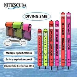 1.2m/1.5m/1.8m Scuba Diving Colored Buoy - Safety Inflatable Float / SMB Storage Bag