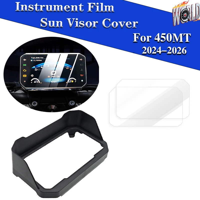 For CF-450MT 450MT 2024 2025 2026 Motorcycle Sun Visor Cover Instrument Screen Sunshade Dashboard  Instrument Film