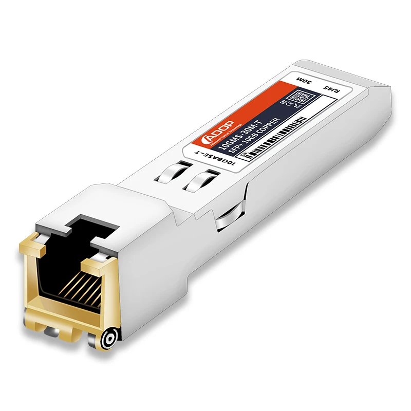 ADOP SFP+ to RJ45 Copper Module -  Transceiver for Cisco SFP-10G-T, Ubiquiti, Netgear, QNAP, Broadcom, MikroTik S+RJ10, up to 30