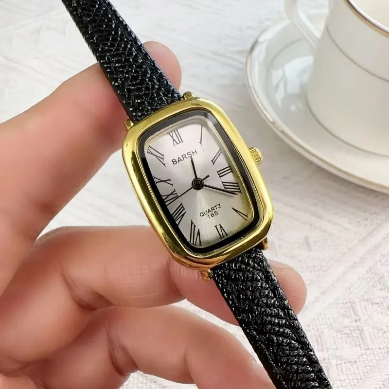 Montre à quartz réglable pour femme, bracelet en acier inoxydable, montre-bracelet à cadran romain, cadeau de luxe pour femme, livraison directe